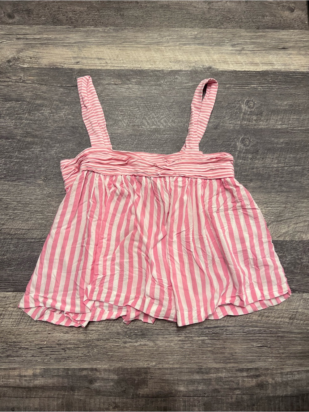 Petal & Pup Pink and White Striped Crop Tank